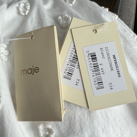 Maje White Embroidered Dress - Picture 12 of 16